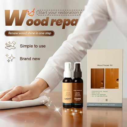 Professional Wood Floor Scratch Repair, Wood Repair Kit, Restore A Finish for Wood, Floor Cover Nicks and Scratches, Hides Minor Defects, Wood Furniture Repair Kit (1Set)