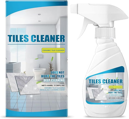 porcelain Tile Cleaner heavy duty, ceramic tile floor cleaner Spray,Powerful Removes Bathroom showe Tile Floor Granite Marble Kitchen Dirt Tile and Grout Cleane,Lemony 3.38 FLOZ