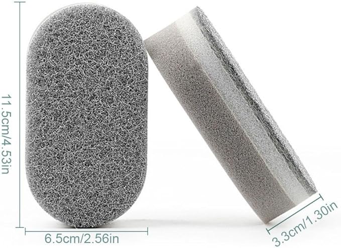 5 Pack Heavy Duty Cleaning Sponges Eraser for Kitchen Bathroom and Home Use, Multipurpose Emery Scrubber Pads, Durable Dish Scrubbing Sponge for Sink Pot Pan Tub Shower (Black)