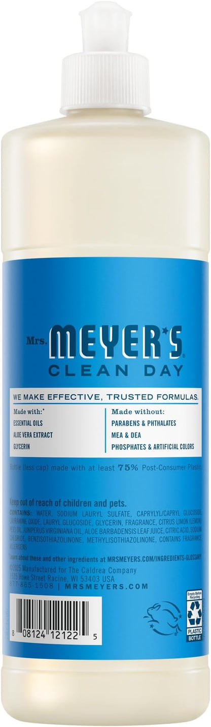 Mrs. MEYER'S CLEAN DAY Liquid Dish Soap, Blueberry Scent, 16 Fl Oz Bottle