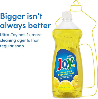 Peaceful Squirrel Packaged - JOY Ultra Dish Soap Liquid Lemon Fresh Scent - 30 Fl. Oz - (Pack of 3), Yellow