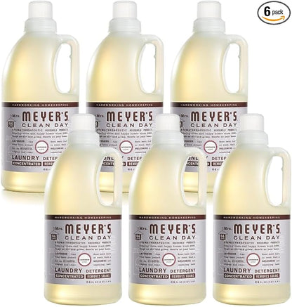 Mrs. Meyer’s Clean Day Lavender Laundry Detergent Concentrated Loads Per Bottle 64 Fl Oz (Pack of 6)