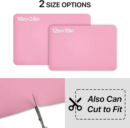 Coffee Mat Absorbent Dish Drying Mat for Kitchen Counter ,Match with Coffee Machine Drying Mats for Kitchen Counter, Hide Stain Nop-Slip Rubber Backed,16"x24",Pink