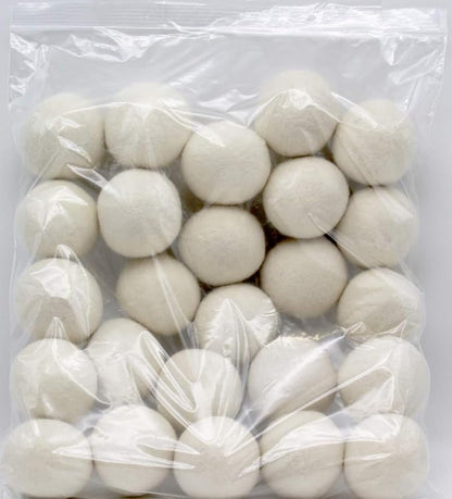 Wooland Wholesale Bulk Laundry XL Premium Wool Dryer Balls - 100% New Zealand Organic Wool Natural Fabric Softener for Sensitive Skin, Babies (100 Count)
