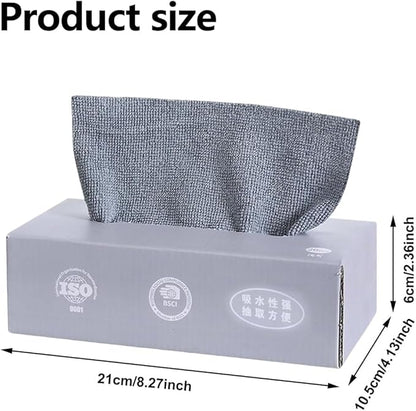 Pull-Out Microfiber Cleaning Cloths in Box, 2026 New 20 Pieces Pull-Out Cleaning Cloths, Reusable Cleaning Rags, Soft Absorbent Cloths, Streak-Free Wipes, Suitable for Kitchen Car Care (2PCS-Yellow)