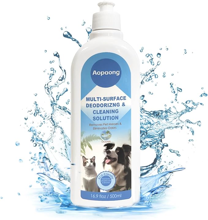 Multi-Surface Floor Cleaning Solution Ocean Scent, Household Floor Cleaner Care for All Robot Vacuums with Mopping and Cordless Wet/Dry Vacuums (16.9Fl Oz/500ML)