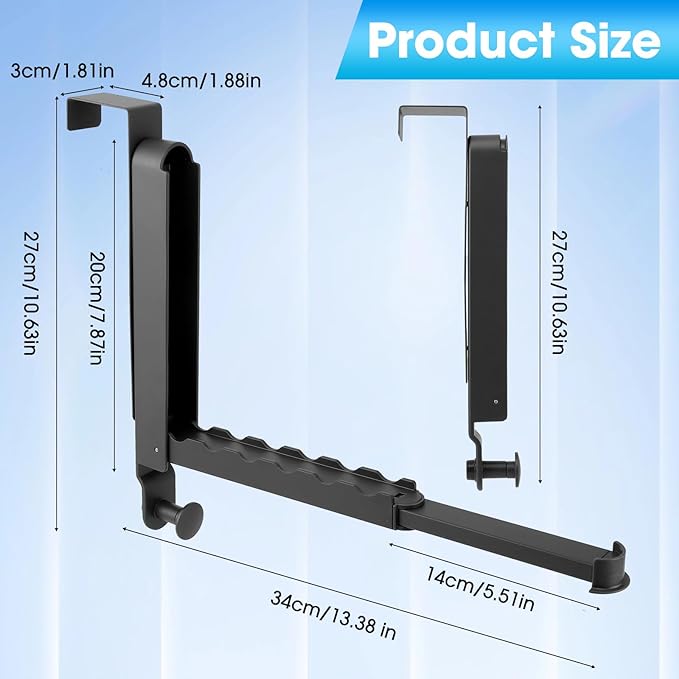 Over The Door Drying Rack, 1 Pack Foldable Over The Door Hooks Hanger for Laundry Clothes Heavy Duty Door Organizer Rack Coat Towels Hanging Storage for Bedroom Bathroom Kitchen