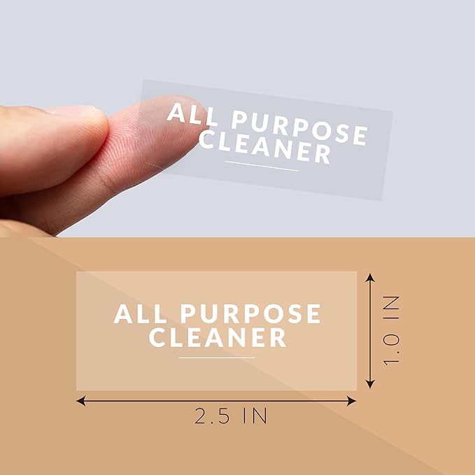 Laundry Labels for Jars, 144 Preprinted Home and Laundry Label Stickers for Storage Bins, Cleaning Jars, Spray Bottles, Linen Closet, Household Organization