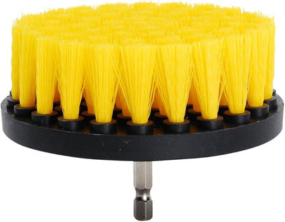 HIFROM 2 PCS, Soft and Medium Drill Brush Power Scrubbing Brush Drill Attachment for Cleaning Showers, Tubs, Bathrooms, Tile, Grout, Carpet, Tires, Boats,Upholstery