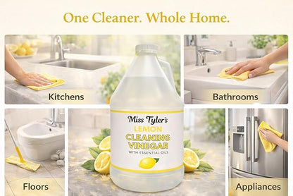 Miss Tyler's Cleaning Vinegar All Purpose Household Surface Cleaner, 1 gallon (Lemon) **NEW LOOK**