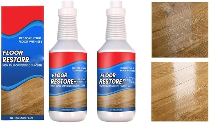 Floor Restore Solution, Floor Restorer & Clean Hardwood Restore, Wood Restorer, 150ml Flooring Protection Agent For Shine Wood, Laminate, Vinyl (2pcs)