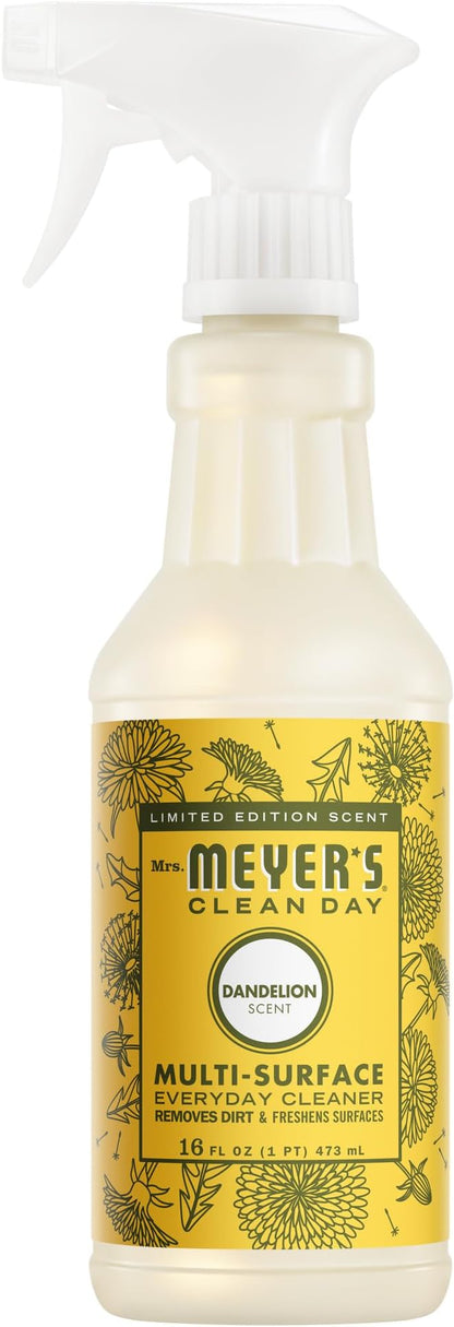 MRS. MEYER'S CLEAN DAY Multi-Surface Everyday Cleaner, Dandelion Scent, 16 Fl Oz Bottle