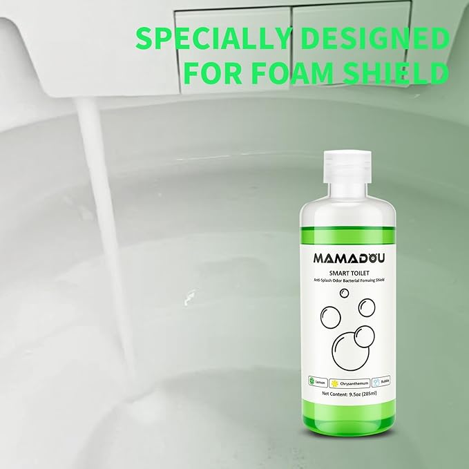 MAMADOU Smart Toilet Foaming Agent 285ml 2Pack Splash Proof Special Foam Shield Toilet Bowl Cleaner Stain-Resistant Cleaning Liquid For Fresh Bathroom Lime scent