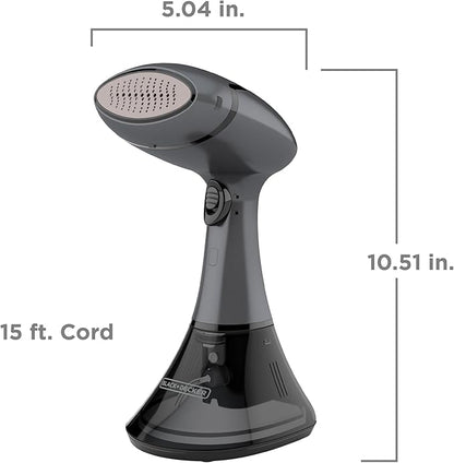 BLACK+DECKER Advanced Handheld Steamer HGS350, 45-Second Heat Up, 70% More Steam, Removes Wrinkles from Fabrics, Clothing and Upholstery
