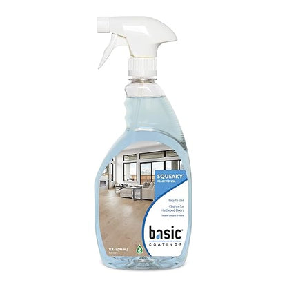 Basic Coatings Squeaky Hardwood Floor Cleaner Spray | Harwood Floor Cleaner | No Residue I Floor Cleaning Solution I 32 oz