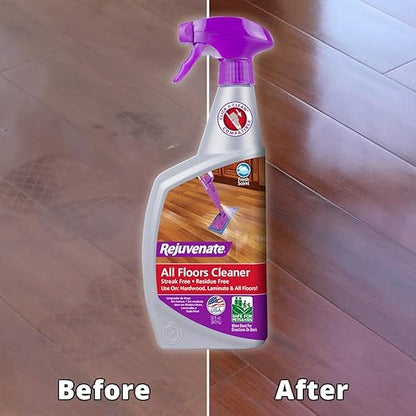 Rejuvenate Professional Wood Floor Restorer and Polish with Durable Finish Easy Mop On Application High Gloss Finish 32oz and Rejuvenate High Performance All-Floors and Hardwood No Bucket Needed Floor Cleaner Powerful PH Balanced Shine with Shine Boost...