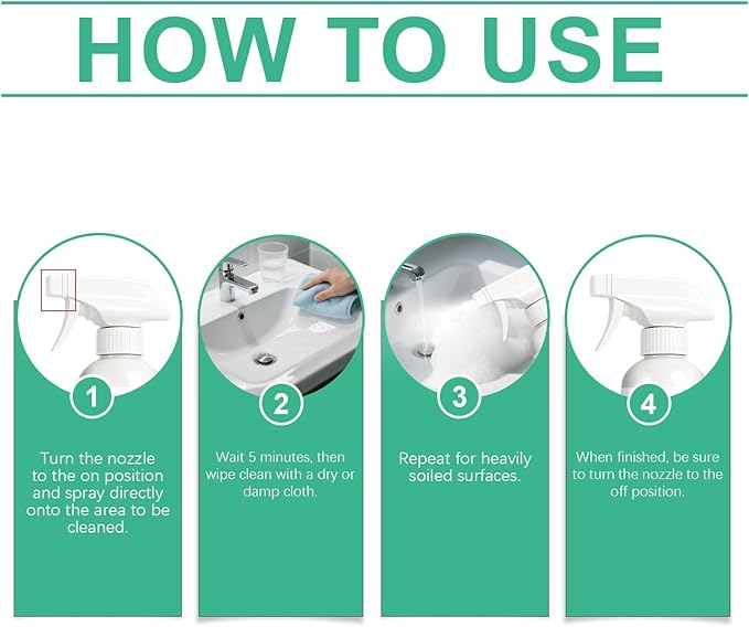 Bathroom Descaler Foam Cleaner, 2025 New Multipurpose Bathroom Foam Cleaner Stubborn Stains Cleaner, Bathrooms Descaler Cleaner Spray Easy Clean Foaming Toilet Bowl Cleaner