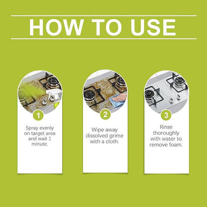 Multi-Surface Cleaning Spray with Solvents & Surfactants, Formula for Kitchen Grease on Stainless Steel & Marble, 4 Fl Oz