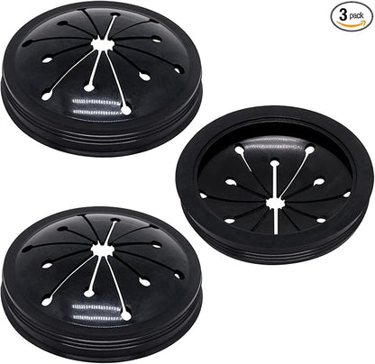 3PCS 3-1/8" Garbage Disposal Splash Guard, Quiet Garbage Guard Disposal Drain Cover Garbage Disposals Rubber Drain Plugs Sink Splash Guard Replacement (Style B)