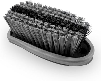 Car Carpet and Upholstery Cleaning Brush, Stiff Bristle Car Detailing Carpet Scrub Brush with Hanging Hole, Vehicle Interior Detailing Brushes for Floor Mats, Couch, Leather Seat (Gray)