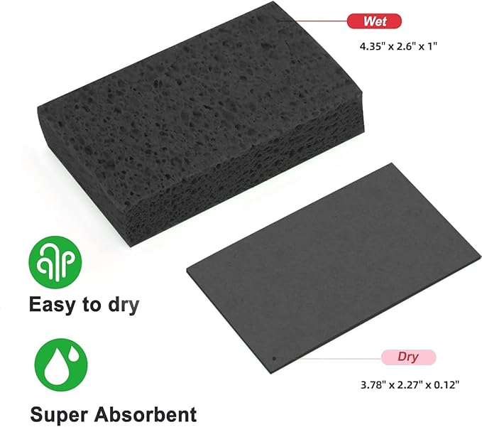 36 - Pack Non-Scratch Scrub Sponges - Sponges for Dishes and Washing Dishes, Cleaning Sponges for Kitchen Home and More（Black）
