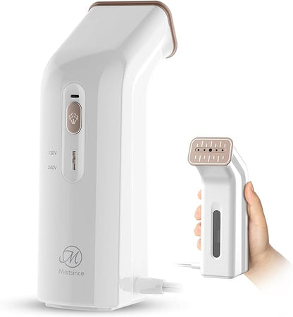 Mini Travel Steamer for Clothes,110-240V Portable Dual Voltage Steamer & Iron 2 In 1,Integrated 170ml Tank 25s Fast Heat,1.2lbs Travel Size Fabric Iron,Handheld Steaming Wrinkles Remover For Garments