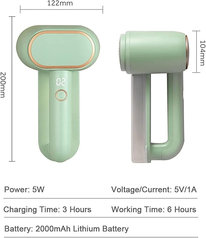 Fabric Shaver Professional Electric Lint Remover Dual-Head Fabric Shaver 3 Speeds, Rechargeable Sweater Couch Fabric Lint Pill Shaver for Clothes, Furniture, Carpet