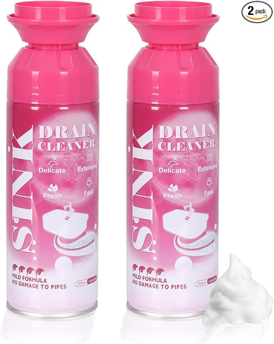 Foaming Drain Cleaner, Sink Cleaner and Deodorizer, Drain Clog Remover for Kitchen Sinks,Bathroom Drains, Washbasin