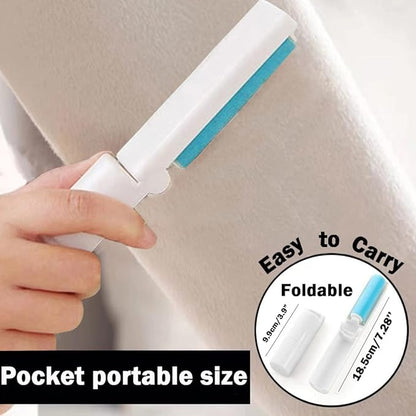 8 Inch Reusable Large Lint Roller, Washable Sticky Pet Hair Remover with Retractable Extendable Long Handle, Big Cleaning Tool for Clothes, Sofa, Carpet, Furniture, 1 Large, 1 Refill and 2 Mini Size