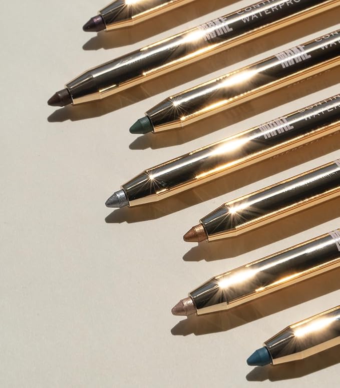 MAKE Beauty Continuum Waterproof Gel Eyeliner Pencil. Creamy, Pigmented Multi-Use, including Waterline with Built-in Sharpener and Blending Brush. Smudge-Proof Makeup. Shade - Emerald, Green