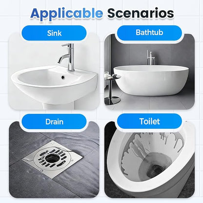 2026 New Multi-functional Sink & Drain Cleaner Powder, Quick Foaming Heavy Duty Clog Remover for Kitchen, Bathroom, Shower & Sewer Drains (5PCS)