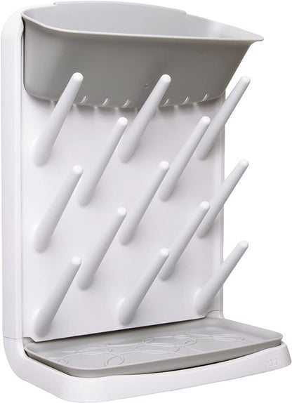 Ubbi Vertical Baby Bottle Drying Rack, Space Saving Countertop Drying Rack Baby Organizer, Gray