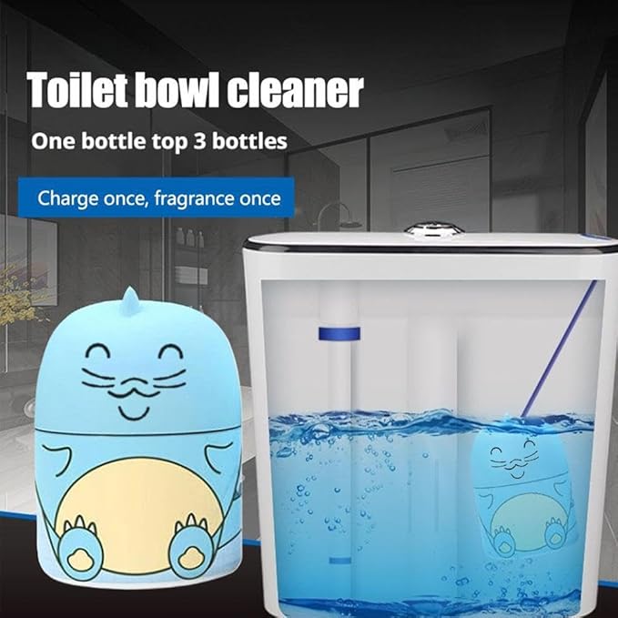 Toilet Cleaner & Toilet Deodorizer Wonder, Toilets Bowl Cleaner Bottle, with Cute Dinosaur Design, 2 in 1 Efficient Cleaning and Deodorization, Long-Lasting Fragrance, for Bathroom, House (Pink)