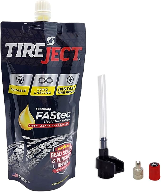 TireJect Automotive Full-Size Truck/SUV 2-in-1 Tire Sealant & Bead Sealer Kit for tire Repair of leaks and punctures