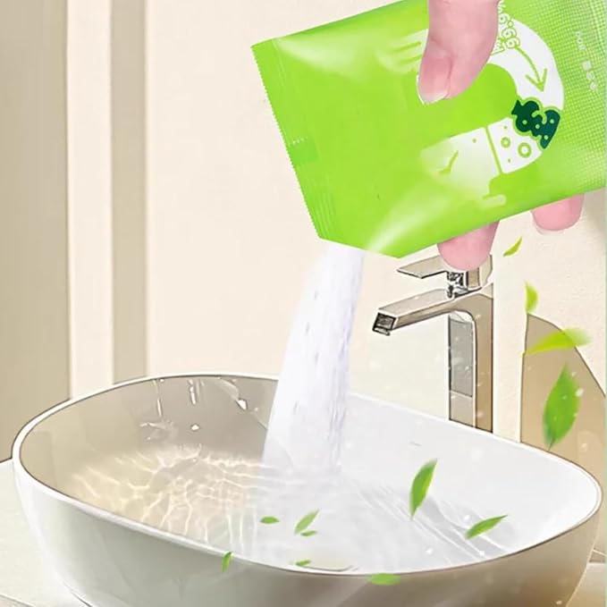 Powerful Pipe Dredging Agent, Powerful Pipeline Dredging Powder, Sink And Drain Cleaner Powder, Drain Clog Remover Agent, Multi-Functional Pipe Unclogging For Kitchen Toilet Bathroom (3PC)