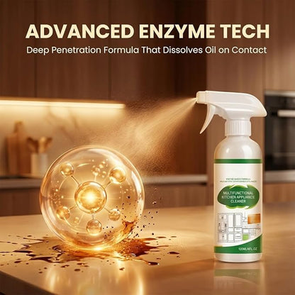 Kitchen Appliance Cleaner Spray, Multi-Purpose Cabinet Cleaner All in One, Kitchen Cabinet Cleaner for Stove Oven Range Hood Countertop, No Rinse No Scratch, 120ml/4oz (2PCS)
