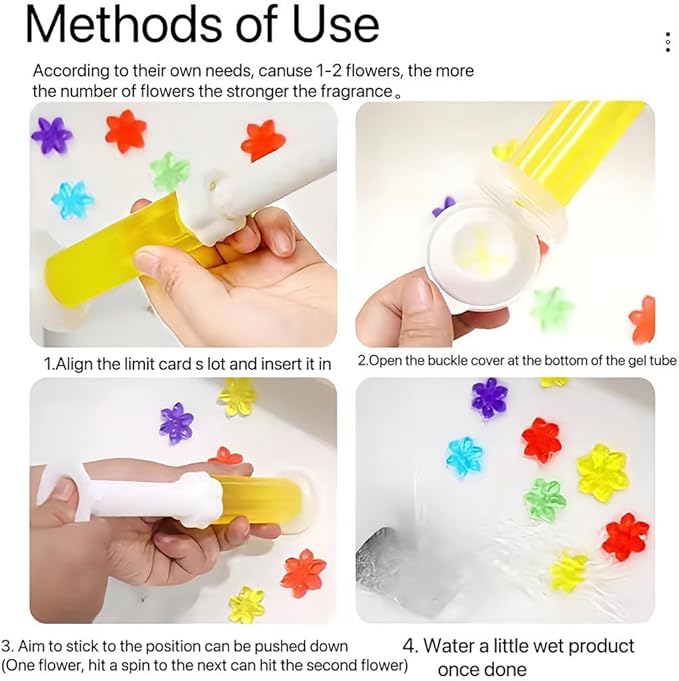 Toilet Gel Stamp, 98 Count 7 Kinds of Scent Toilet Bowl Cleaners, Fresh Gel Toilet Bowl Cleaning Stamps With Clean and Prevent Limescale