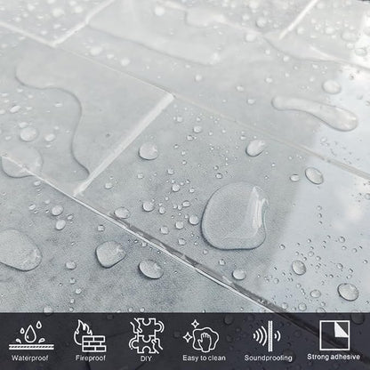 COLAMO Luxury 22PCS Grey Peel and Stick Backsplash Tile, Glossy Tiles Stick On Backsplash for Kitchen, Self Adhesive Brick Tiles for Bedroom, Bathroom, Fireplace, Accent Wall