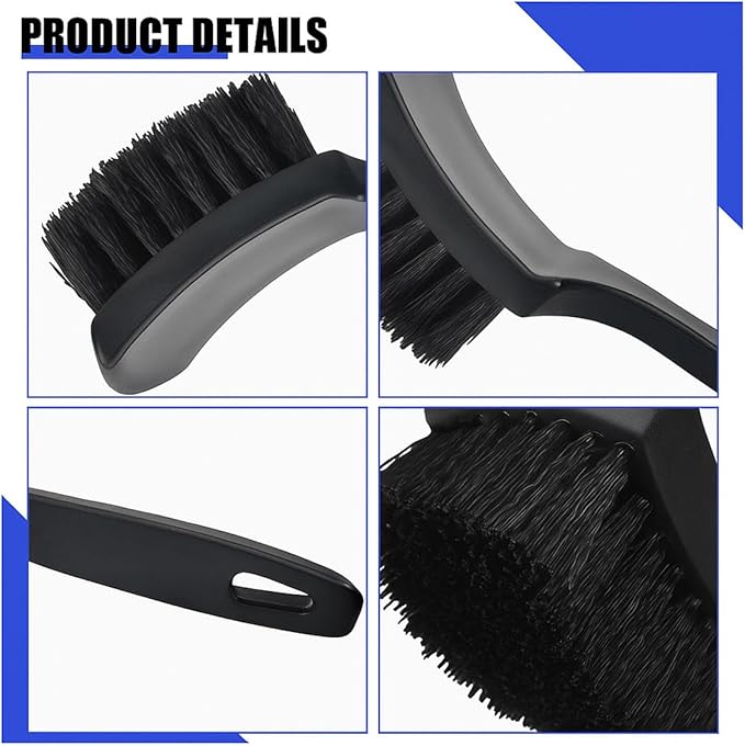 8.3×2.5 Inch Carpet Cleaning Brush, Scrub Brush for Floor Mats, Car Wheel Hub Cleaning Brush for Car Interior and Home, Car Wash Brush Automotive Tire Brush with Soft Bristle Short Handle