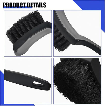 8.3×2.5 Inch Carpet Cleaning Brush, Scrub Brush for Floor Mats, Car Wheel Hub Cleaning Brush for Car Interior and Home, Car Wash Brush Automotive Tire Brush with Soft Bristle Short Handle