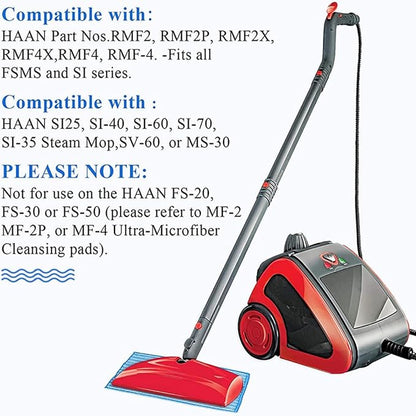 Steam Mop Pads for HAAN SI-40 SI-70 SI-35 Replacement Cleaning Pads for RMF4X RMF2X FS, SI and MS Series Steamers Ultra-Microfiber