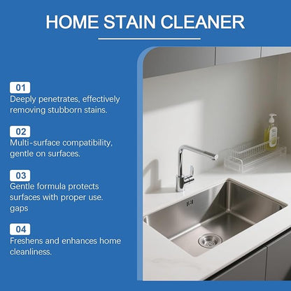 Home Stain Cleaner Gel, Washing Machine Cleaner, Deep Cleaning All-Purpose Gel with Brush for Washing Machine, Refrigerator Strips, Household Shower, Kitchen Sinks, Walls, Tiles, Bathrooms 3.38 fl.oz