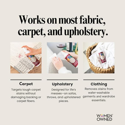 Wine Away Red Wine Stain Remover - Perfect Fabric, Upholstery and Carpet Cleaner Spray Solution - Effectively Removes Blood, Coffee, and Pet Stains - Fresh Citrus Scent - 12oz (Set of 4 bottles)