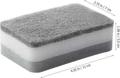 Housoutil 10 Pack Kitchen Dish Sponges 4.33X2.75X1.37 Inches - Multi-Purpose Water Absorbing Scrubbing Sponges for Dishwashing Pots Sinks and Kitchen Cleaning