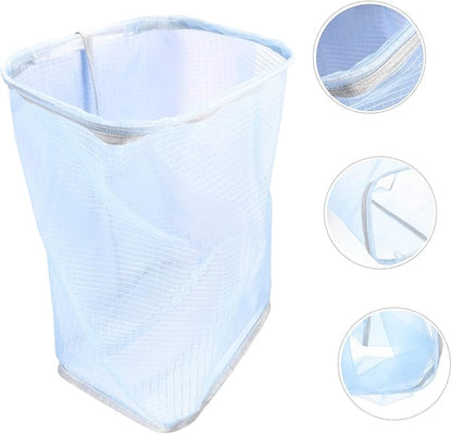 Vaguelly Folding Wall-Mounted Clothes Basket Breathable Bathroom Laundry Hamper Space-Saving Storage Organizer for Dirty Clothes