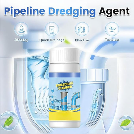 2026 New Multi-functional Sink & Drain Cleaner Powder Quick Foaming Heavy Duty Clog Remover for Kitchen Bathroom (2PC)