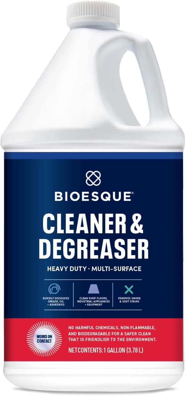 Bioesque Heavy Duty Multi-Surface Cleaner & Degreaser Concentrated Professional Formula, 1 Gallon (Pack of 1)