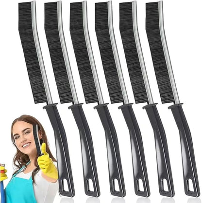 6 Pcs Hard Bristle Crevice Cleaning Brush - Grout & Gap Crevice Brush for Bathroom Gap, Corners, Window Tracks, Kitchen Sink, Tight Spaces and More Multifunctional Gap Brush