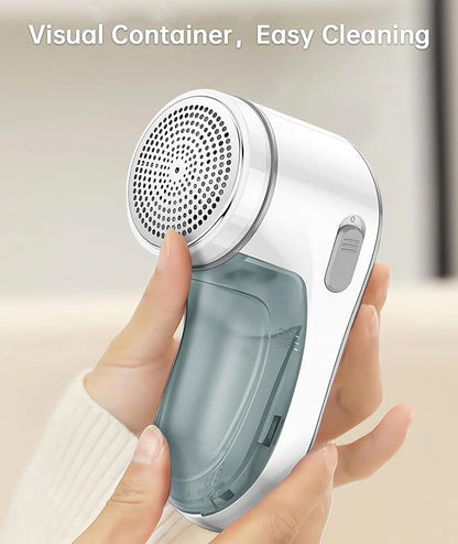 Fabric Shaver, Electric Lint Remover for Clothes, Lint Shaver for Clothing, Sweater Shaver with 2 Replaceable Stainless Steel Blades, Effectively Remove Couch Pills, Lint, Fuzz -Battery Operated
