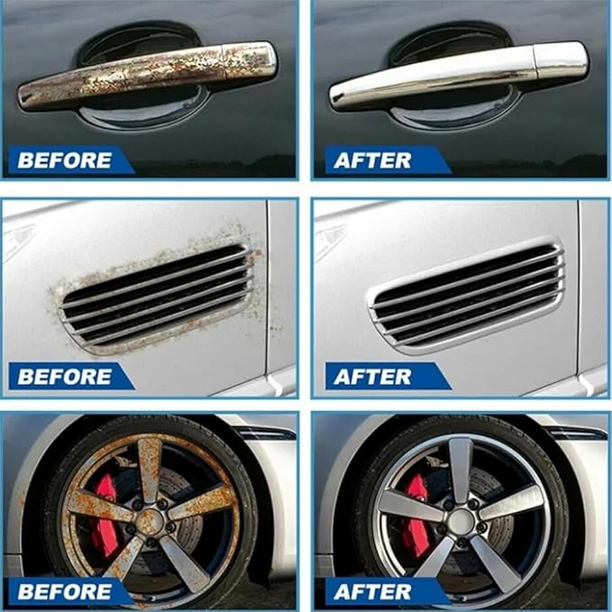 Multi-functional Quick-acting Rust Removal Spray, Portable Rust Remover Spray for Metal, Car Rust Removal Spray (2 Pcs/100ml)